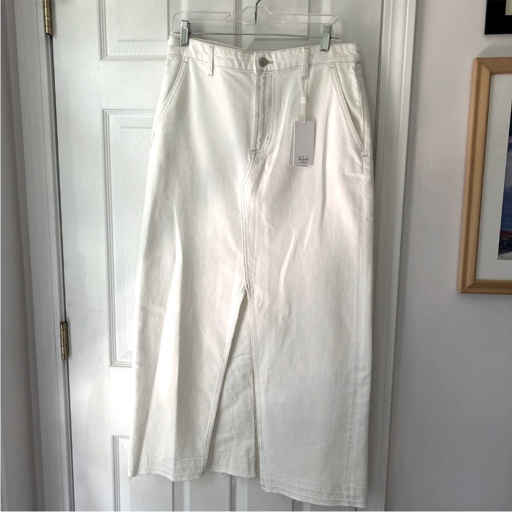 Rails Manhattan Slit Denim Maxi Skirt ecru Sz 30 (8-10) - Picture 3 of 11